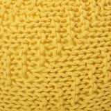 Modern Knitted Cotton Round Pouf - NH988313