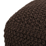 Modern Knitted Cotton Cube Pouf - NH298313