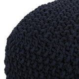 Modern Knitted Cotton Cube Pouf - NH298313