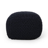 Modern Knitted Cotton Cube Pouf - NH298313