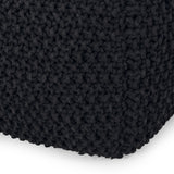 Modern Knitted Cotton Cube Pouf - NH298313