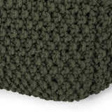 Modern Knitted Cotton Cube Pouf - NH298313