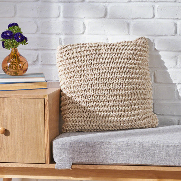 Knitted Cotton Pillow - NH168503