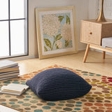 Modern Knitted Cotton Square Floor Cushion with Filling - NH598503