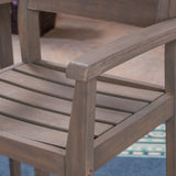 Outdoor Rustic Acacia Wood Barstool (Set of 2) - NH418503