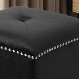 Liberty Glam Velvet Ottoman