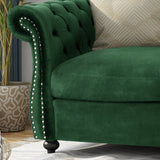 Traditional Chesterfield Velvet Loveseat Sofa - NH820603