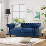 Traditional Chesterfield Velvet Loveseat Sofa - NH820603