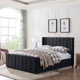 Fully Upholstered Queen Size Bed Frame - NH589603