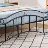 Iron Queen Bed Frame with Finial-Topped Legs - NH756603