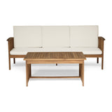 Outdoor Acacia Wood Sofa and Coffee Table Set - NH691803