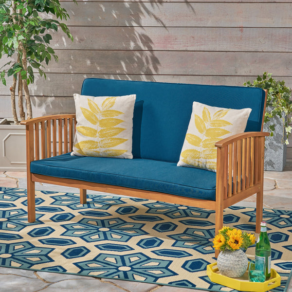 Outdoor Acacia Wood Loveseat - NH745503