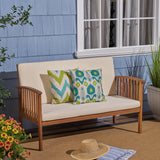 Outdoor Acacia Wood Loveseat - NH745503