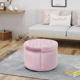 Glam Velvet Tufted Ottoman - NH089403