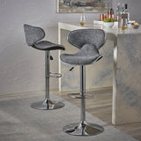 Bentham Modern Adjustable Height 24"-32" Swivel Barstool (Set of 2) - NH780803