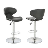 Bentham Modern Adjustable Height 24"-32" Swivel Barstool (Set of 2) - NH780803