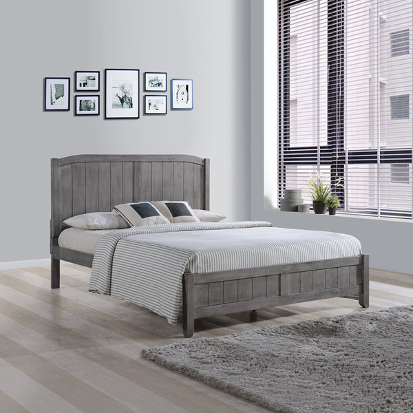 Rustic Wooden Queen Platform Bed - NH135903