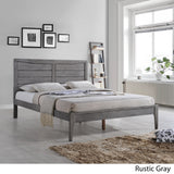 Rustic Wooden Queen Platform Bed - NH335903