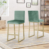 Modern Velvet Barstools (Set of 2) - NH434603