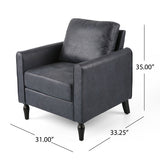 Contemporary Club Chair with Plush Microfiber Cushions - NH968803