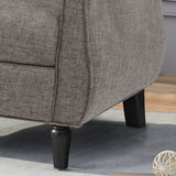 Contemporary Upholstered Tweed Fabric Armchair with Piped Edges - NH734603