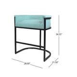 Modern Wide Bucket Upholstered Barstool - NH082603