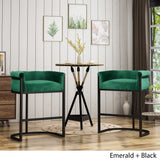 Modern Wide Bucket Upholstered Barstool - NH082603