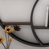 Industrial Wall Mount Round Yin Yang Floating Shelf - NH001903