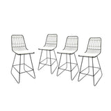 Outdoor 26" Seats Iron Counter Stools with Cushions (Set of 4) - NH806703