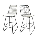 Outdoor 26" Seats Iron Counter Stools with Cushions (Set of 2) - NH895703