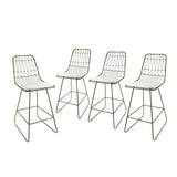 Outdoor 26" Seats Iron Counter Stools with Cushions (Set of 4) - NH806703