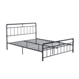 Queen-Size Iron Bed Frame, Minimal, Industrial - NH454703