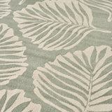 Outdoor Modern Frond Leaf Green And Ivory Rectangular Area Rug - NH929403