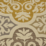 Outdoor Modern Oriental Quatrefoil Ivory and Gray Rectangular Area Rug - NH129403