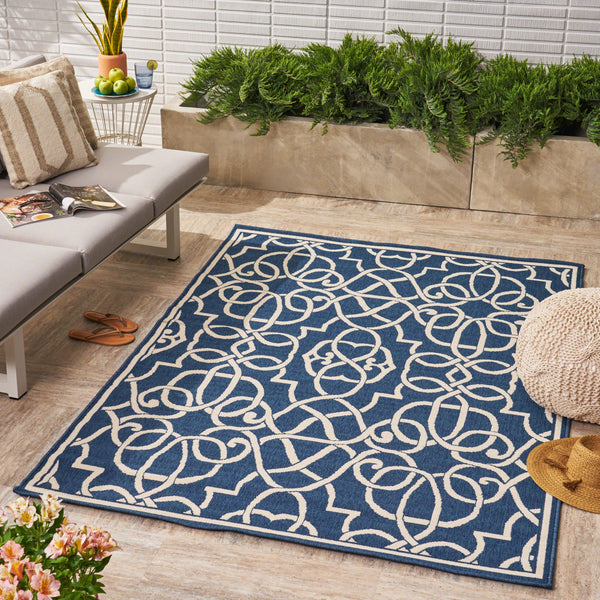 Outdoor Geometric Area Rug - NH898403