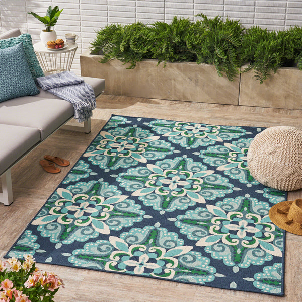 Outdoor Floral Area Rug - NH698403