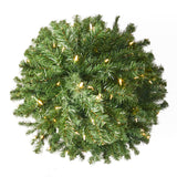 4.5-foot Noble Fir Pre-Lit Clear LED Hinged Artificial Christmas Tree - NH211413