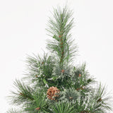 7-foot Cashmere Pine Pre-Lit Artificial Christmas Tree with Snowy Branches and Pinecones - NH741113