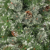 7-foot Cashmere Pine Pre-Lit Artificial Christmas Tree with Snowy Branches and Pinecones - NH741113