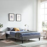 Upholstered Queen Bed Frame with Turned Legs - NH882603