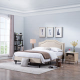 MacArthur Fabric Upholstered Queen Sized Bed Set - NH101803