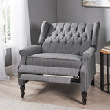 Oversized Tufted Wingback Fabric Push Back Recliner - NH242803