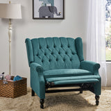 Oversized Tufted Wingback Fabric Push Back Recliner - NH242803