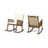 Outdoor Acacia Wood Rocking Chairs (Set of 2) - NH096903