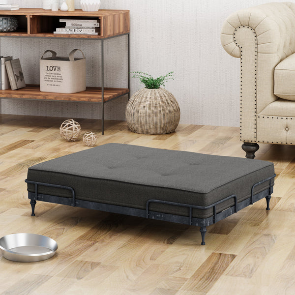 Industrial Pet Bed, Dark Gray and Brushed Gray - NH582603