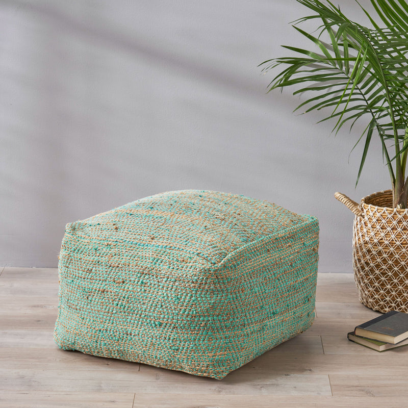 Large Square Boho Style Pouf - NH236703