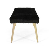 Patterned Faux Fur Bench - NH812903