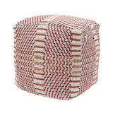 Boho Handcrafted Water Resistant Cube Pouf - NH663513