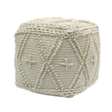 Boho Handcrafted Fabric Pouf - NH763513