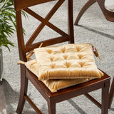 Tufted Velvet Dining Chair Cushion Pads (Set of 2) - NH578013